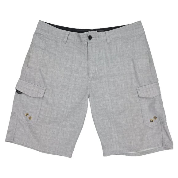 Ocean Current Hybrid Shorts Mens 34x9 Light Gray Cargo Pockets Board Swim Casual - Picture 1 of 10